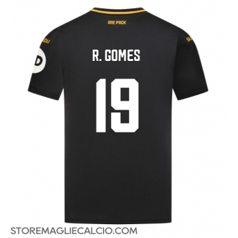 Wolves Rodrigo Gomes #19 Maglia Gara Trasferta Repliche 2024-25 Maniche Corte